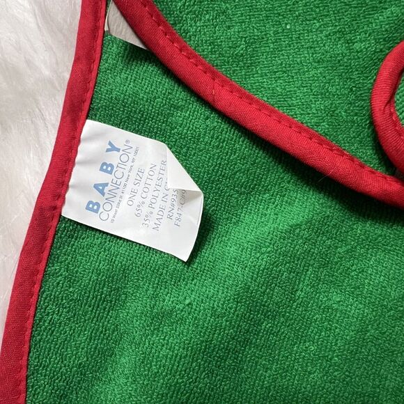Baby Connection “Merry Christmas” Baby Feeder Bib w/ Wrist Rattle Santa RARE NWT - Picture 5 of 8